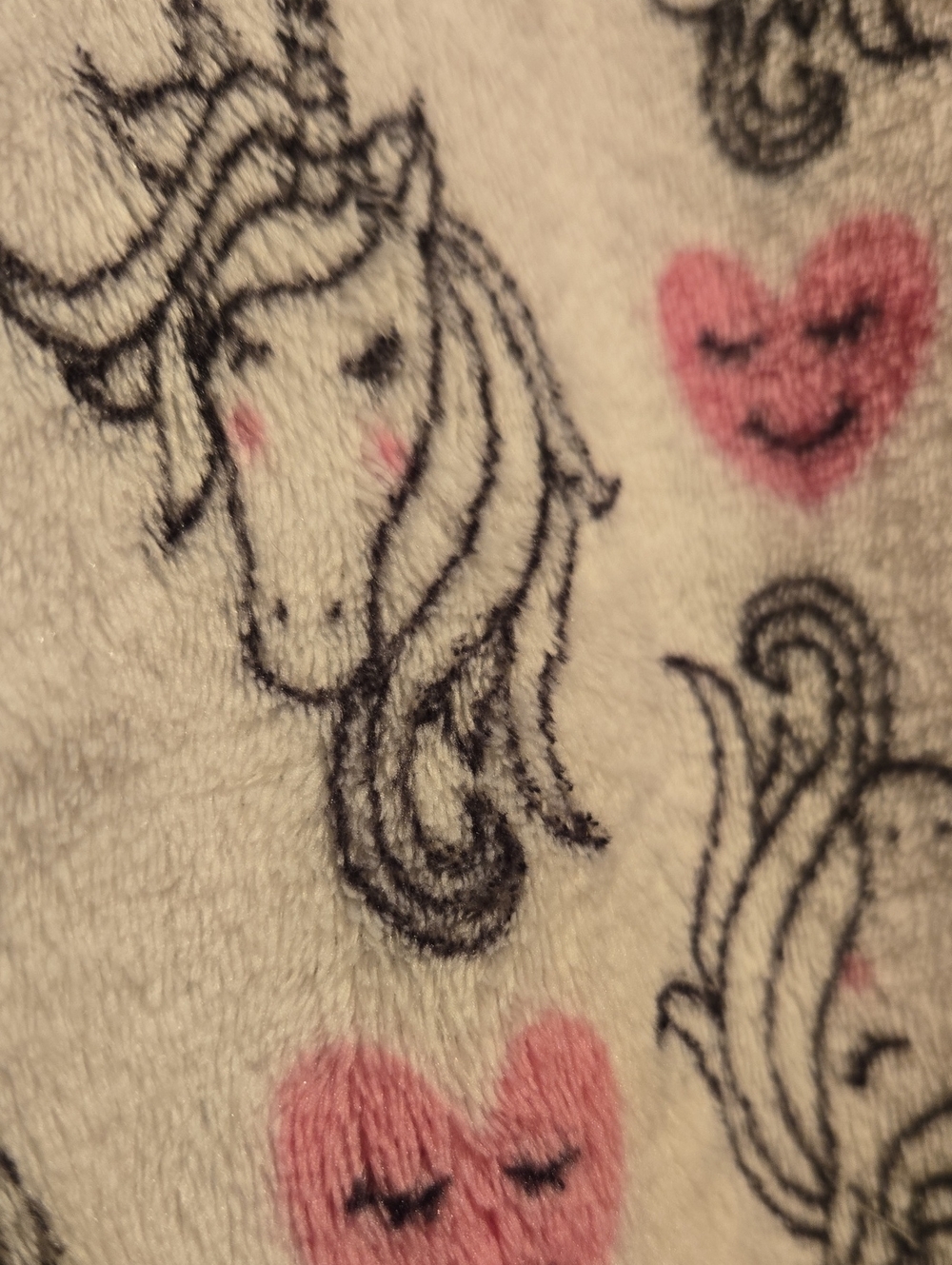 Fuzzy White And Pink Unicorn PJ Pajama Pants